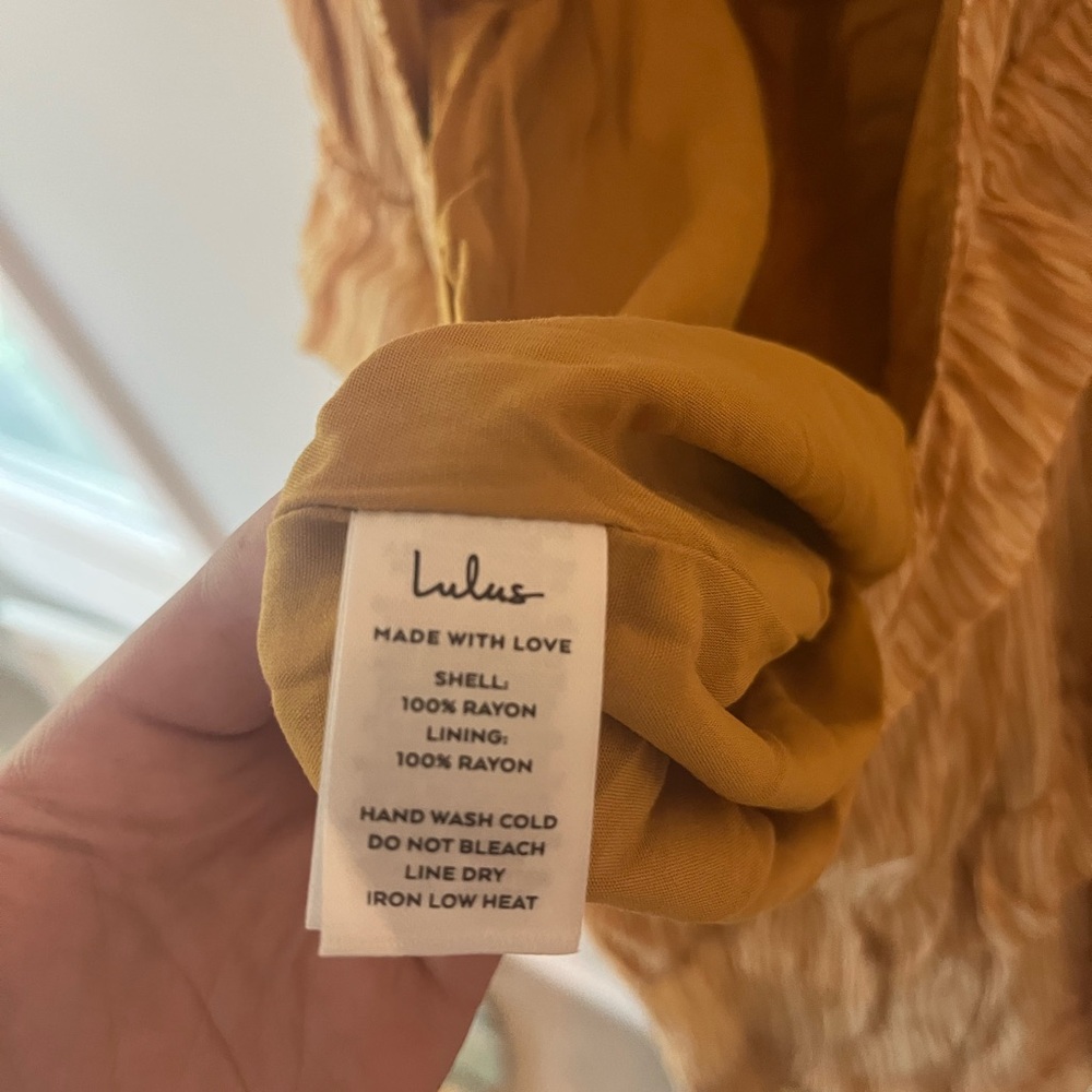 Lulu’s Yellow Halter Ruffle Dress - Picture 5 of 6